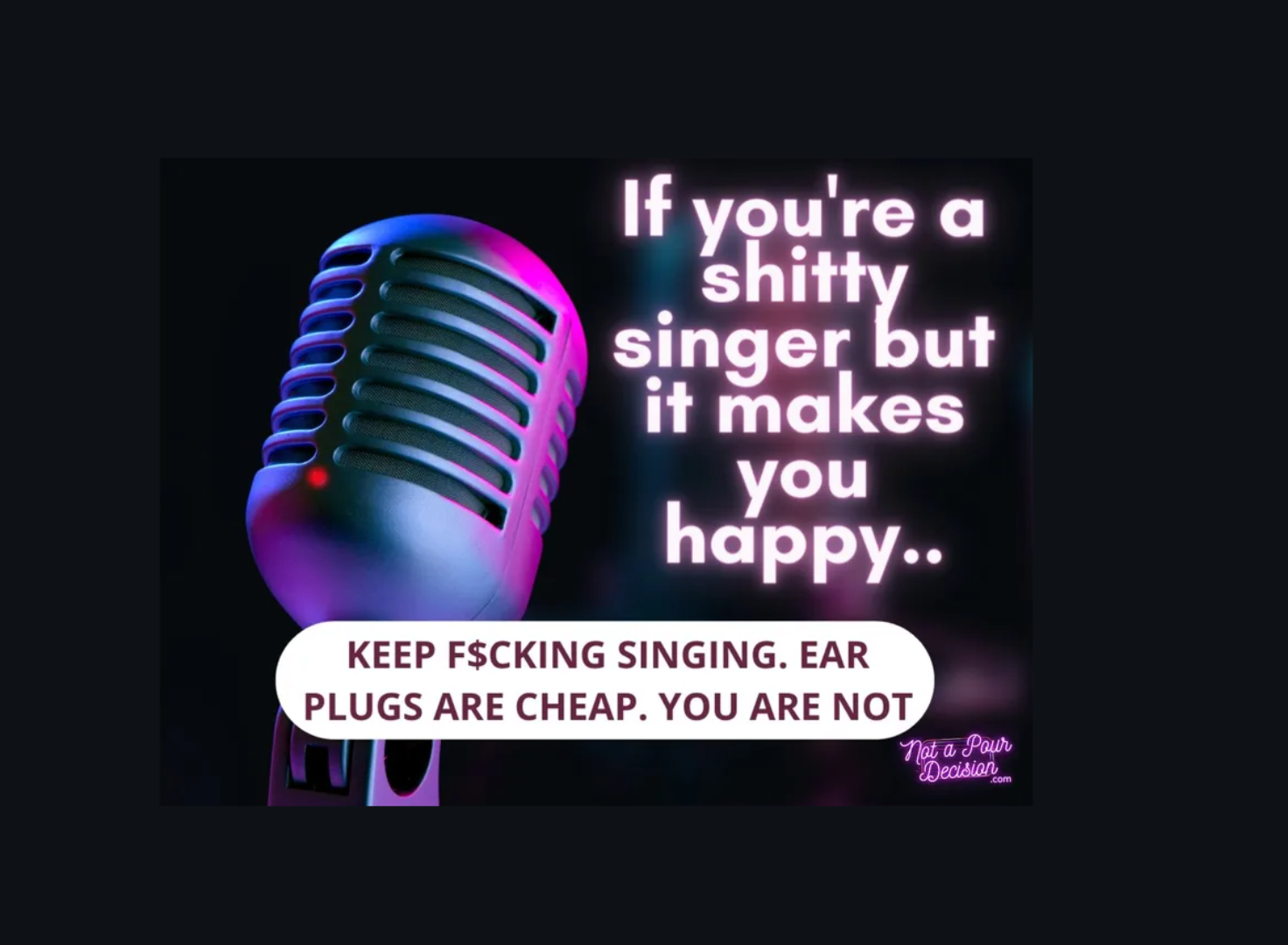 SING, if that makes you happy!